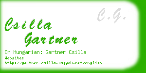 csilla gartner business card